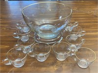 Clear Glass Bowl & Cups