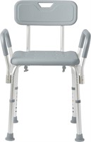 Medline Shower Chair  Back/Arms  350lbs  Gray