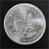 2022 South Africa 1 oz Silver Krugerrand BU