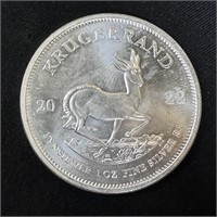 2022 South Africa 1 oz Silver Krugerrand BU