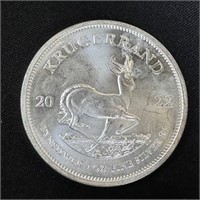 2022 South Africa 1 oz Silver Krugerrand BU