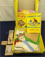 Curious George rubber stamps and felt kit