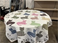 NICE CAT QUILT- APPROX. 70 X 82