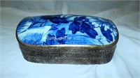 Antique Porcelain Shard  Chinese Trinket Box