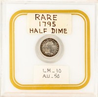 Coin 1795 Half Dime Obverse Extra Fine, Rev.: VG+