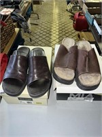 Dark Brown Bear Trap Sandals - sz 9.5 M & Brown