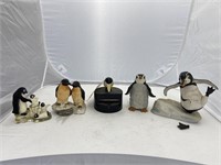 Penguin Statues & Toothpick Dispenser