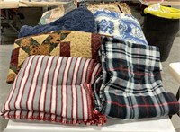 Lot of 8 throw blankets