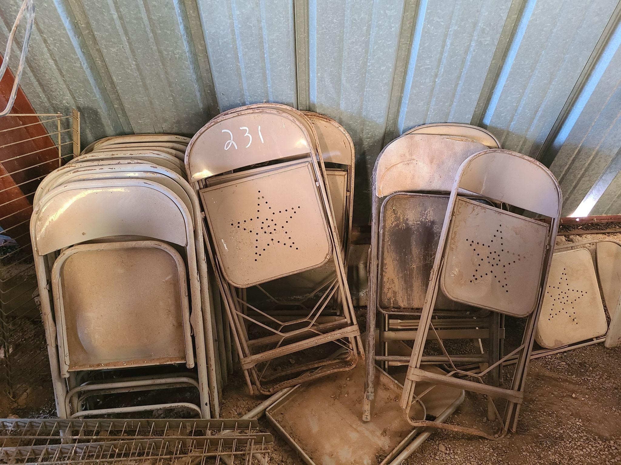 Vintage Metal Folding Chairs