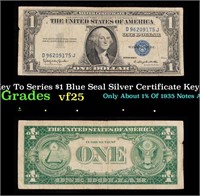 1935H Key To Series $1 Blue Seal Silver Certificat