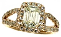 14kt Gold 2.11 ct Emerald Cut Diamond Ring