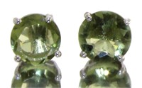 Natural 2.00 ct Green Amethyst Stud Earrings