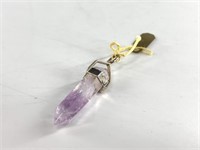 Sterling silver and amethyst pendant
