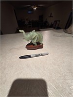Vintage jade elephant and stand