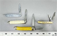 (4) vintage pocket knives colonial and others