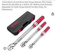 1/4 & 3/8 & 1/2-inch Drive Click Torque Wrench