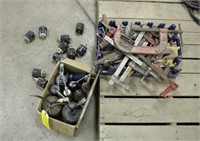 Assorted Clamps, Oil Cans & Plug Ends