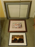 P729 (2) Pieces Of Art And (1) Frame
