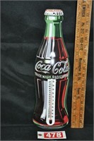 1998 Coca-Cola 16" T tin thermometer, dimensional