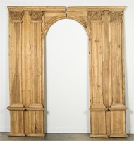 Antique Neoclassical Carved Archway Facade