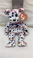 F12) 2003 TY BEANIE BABY, RED, WHITE AND BLUE,