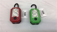 F12) TWO NEW LED WORK LIGHTS, RED & GREEN