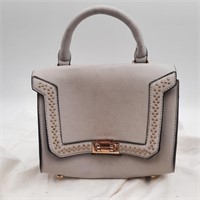 Studded Gray 7"× 8" Footed No Name Purse