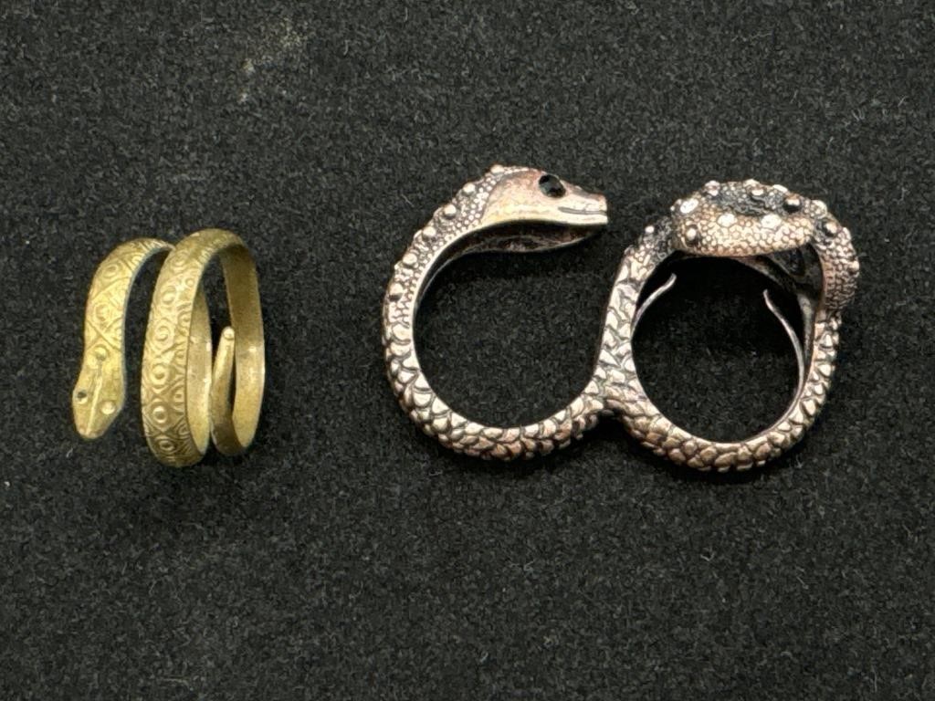 Vintage Pair of Snake Rings