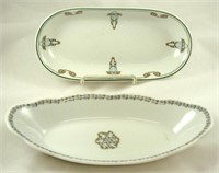 (2) PIECES RAILROAD CHINA - CELERY DISHES