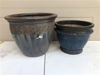 A Pair of Ceramic Planters