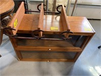 2-SECTION LAWYER BOOKCASE, HORSE SHOE END SHELF