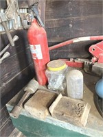 Fire extinguisher & weights