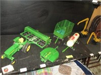 Toy John Deere farm equipment