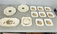 12 pc assorted Crown Ducal china