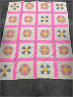 LARGE HANDMADE QUILT BEAUTIFUL