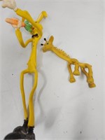 Vintage Bendables Toys (giraffe and Easter Bunny)