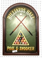 Billiards Wooden Sign