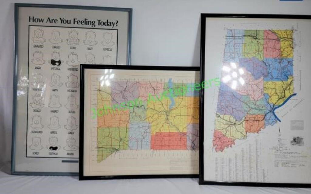 Dearborn & Franklin Cty IN Maps & Feelings Poster