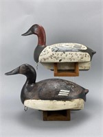 Mike Pavlovich Pair of Canvasback Duck Decoys