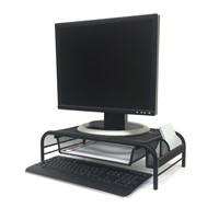 Metal Mesh MonitorStand & Desk Organizer w/ Drawer