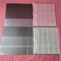 Two - 3 ring binders with Coin Protector Pages