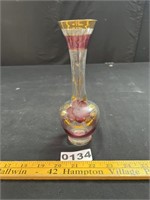 Antique Handpainted Glass Vase