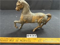 Antique Medal Horse Figurine