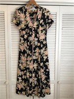 VINTAGE PANACHE FLORAL PRINTED DRESS SIZE 10