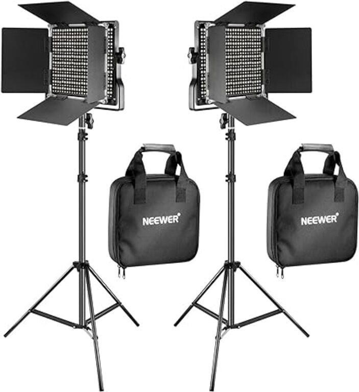 Neewer 2 Pieces Bi-color 660 LED Video Light and S