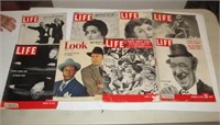 (7) 1950's Life magazines including Liz Taylor,