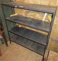 Metal shelf. Measures 71" h x 36" w.