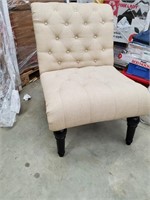 New Baxton Studio Modern Beige Button Tufted Chair