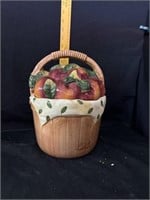 apple basket cookie jar
