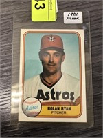 1981 FLEER NOLAN RYAN BASEBALL CARD